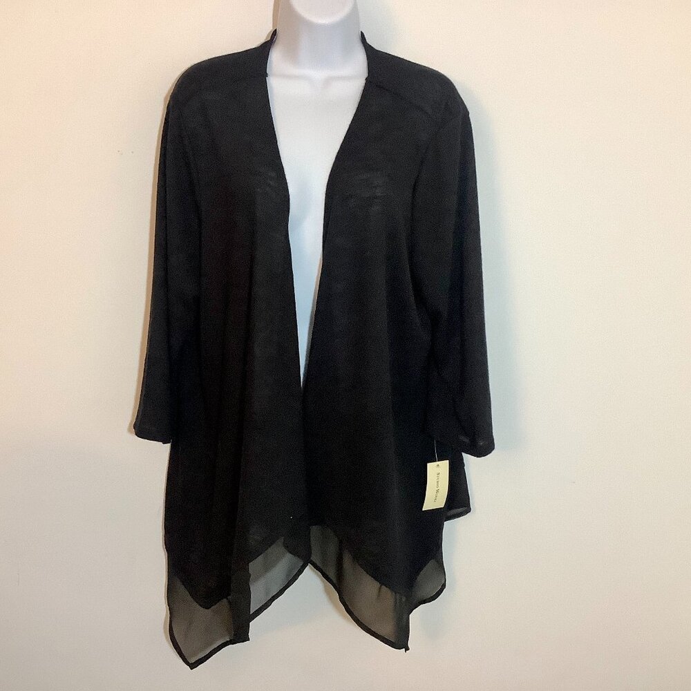 Sweater Wrap Black Studio Works XL NWT